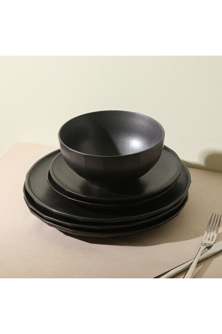 Rio Stoneware 4-Piece Bowl Set, Alternate, color, Black