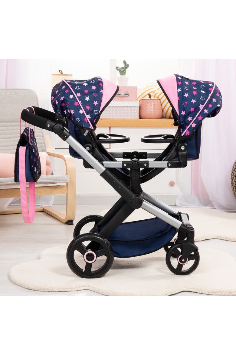 Xeo Twin Pram, Dolls Up To 20 Inches, 3+, Alternate, color, Multicolored