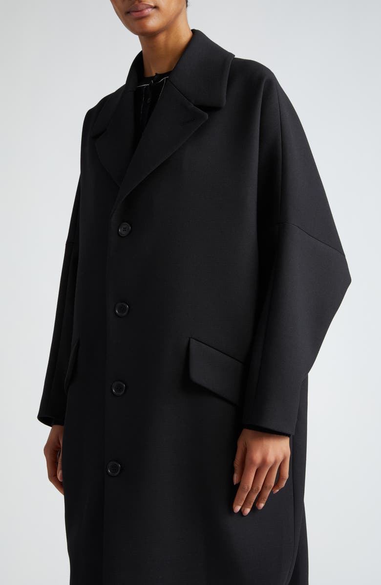 MM6 Maison Margiela Oversize Stretch Gabardine Coat, Alternate, color,