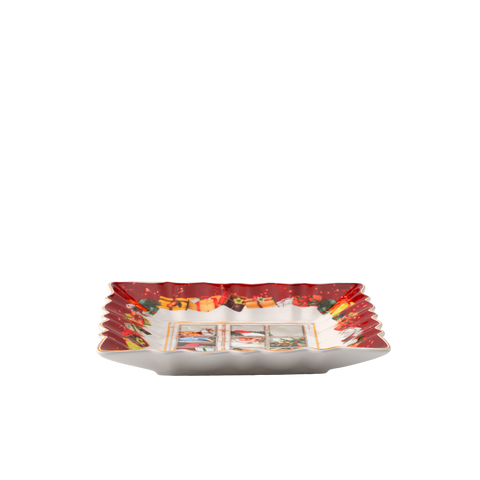 Toy's Fantasy Large Square Bowl Santa