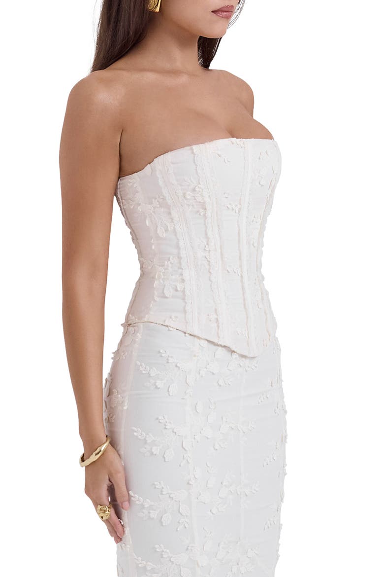 Dakota Strapless Corset Top, Alternate, color, IVORY