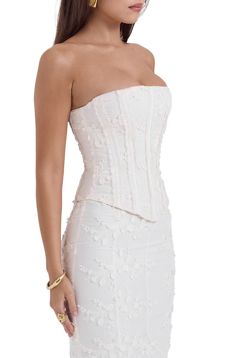 HOUSE OF CB Dakota Strapless Corset Top, Alternate, color, Ivory