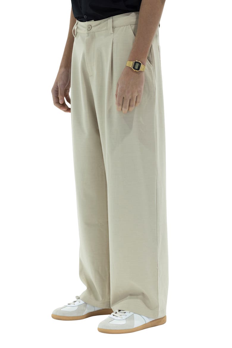 Pleated Slacks, Alternate, color, CREAM