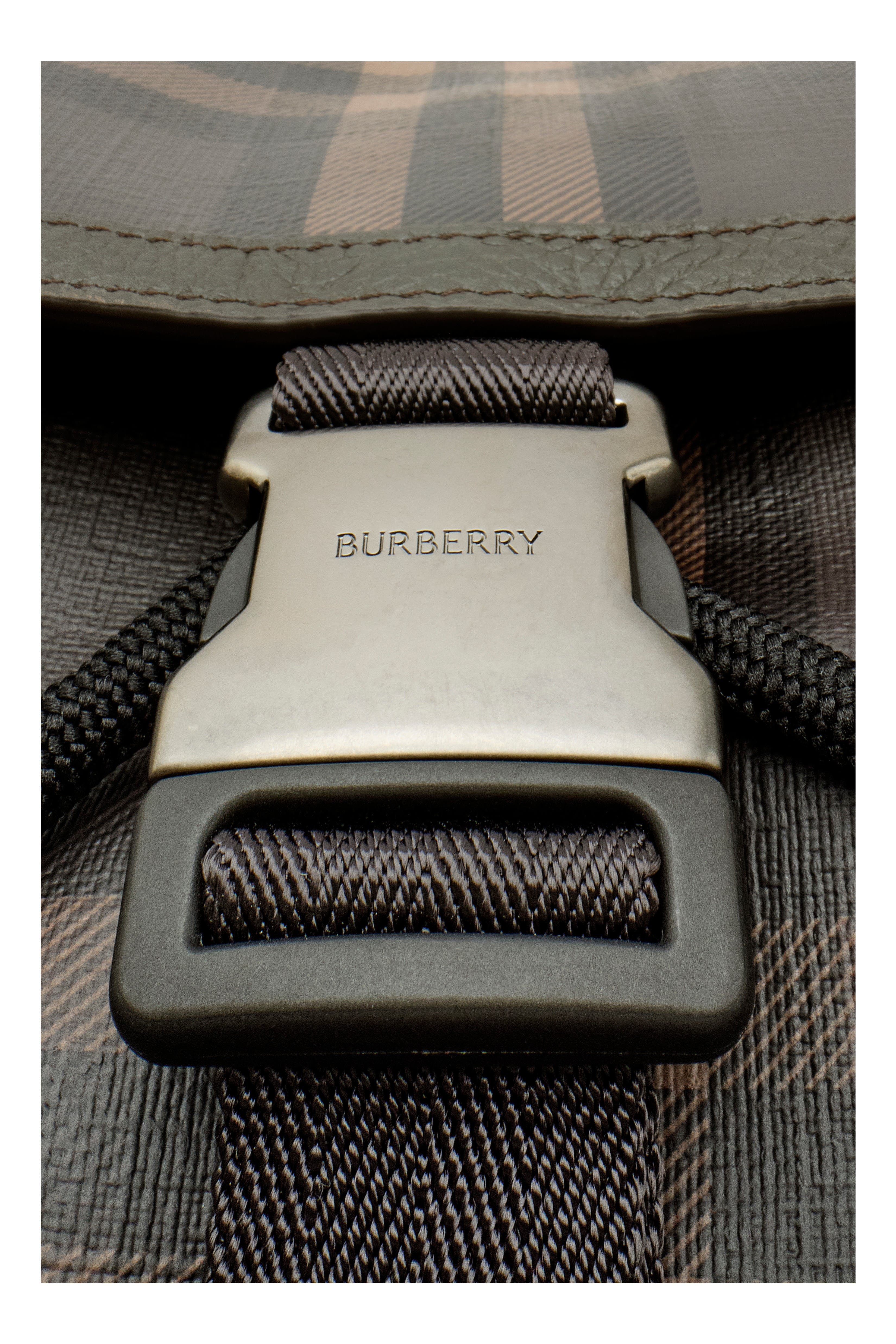 City Check Clip Backpack, Alternate, color, Dark brown