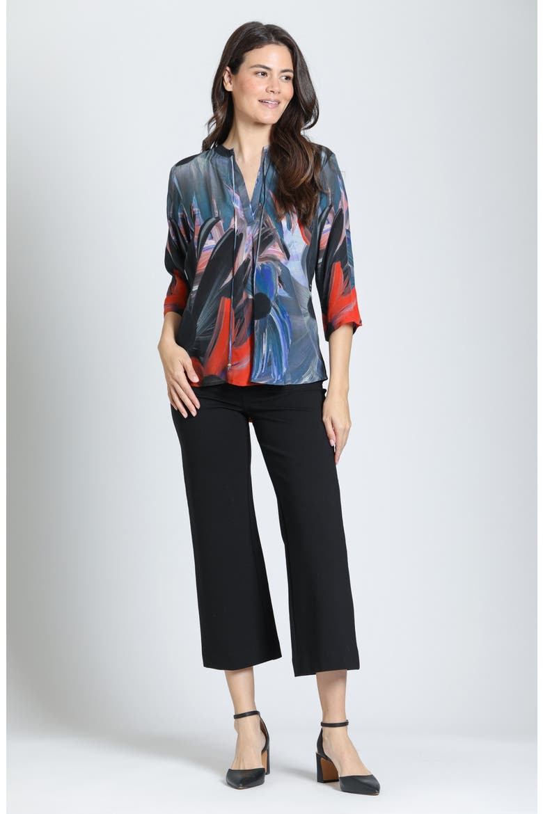 V-Neck Tassel Top, Alternate, color, MINERAL GLOW