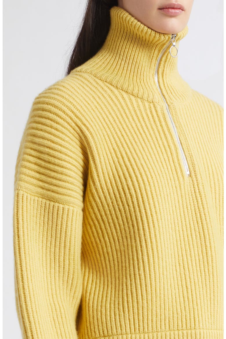 Rowan Rib Half Zip Sweater, Alternate, color, YELLOW