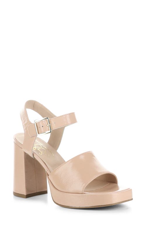 Bos. & Co. Finlee Ankle Strap Platform Sandal In Beige