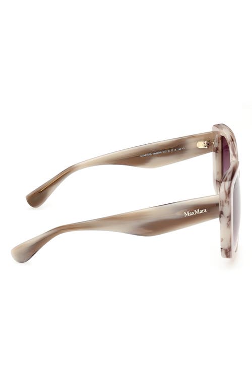 Max Mara Glimpse6 57mm Polarized Square Sunglasses In Multi