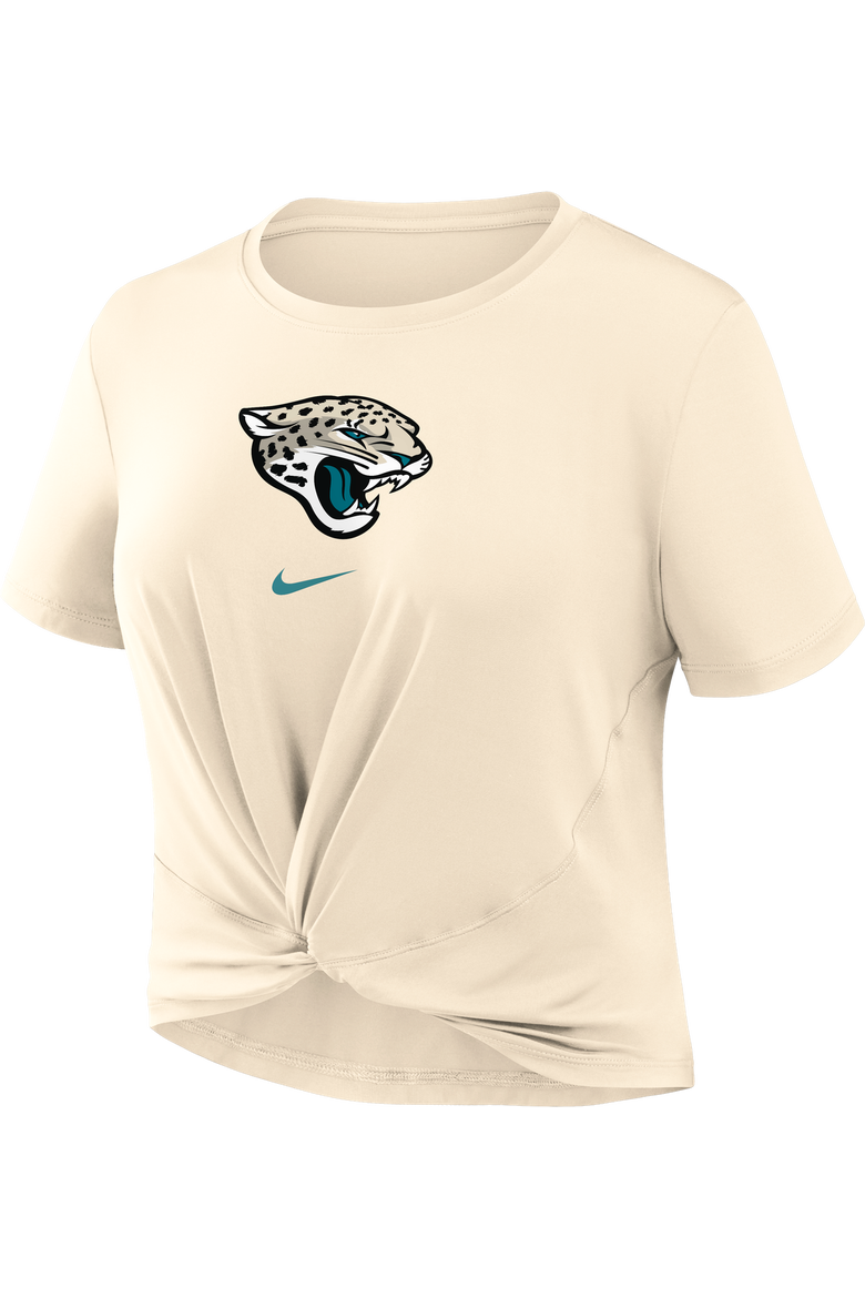 Women's Nike  Natural Jacksonville Jaguars 2026 Rivalries Collection Classic Twist Cropped T-Shirt, Alternate, color, Natural