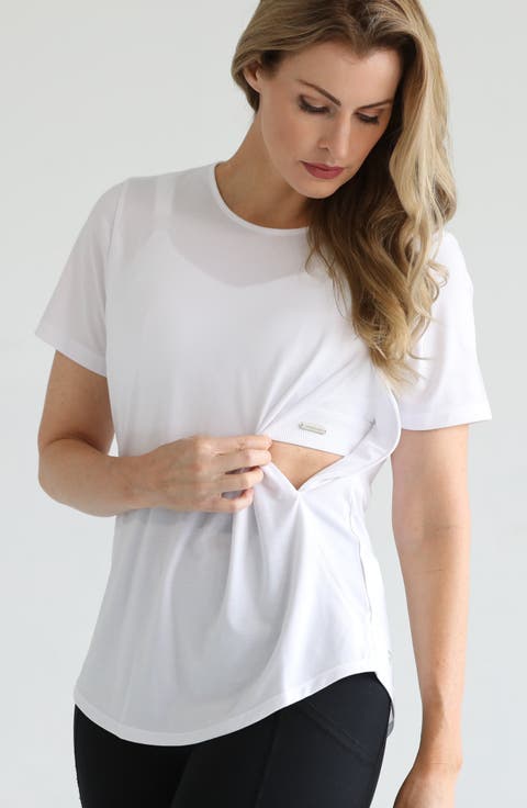 Harper Cross Back Short Sleeve Nursing Tee