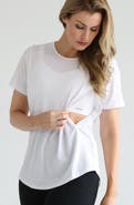 Sweat & Milk Harper Cross Back Short Sleeve Nursing Tee