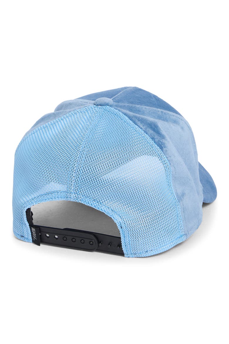 Velour Baseball Cap, Alternate, color, BLUE