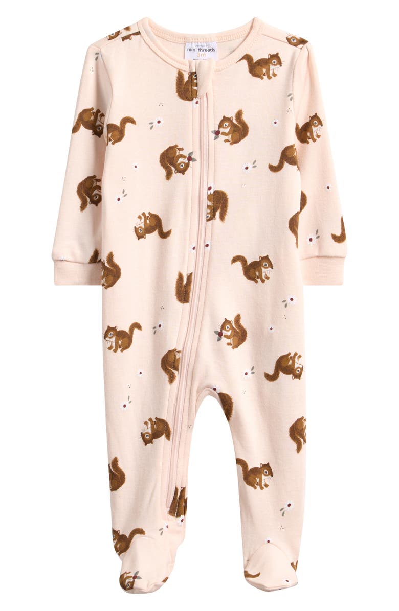 PL Baby by Petit Lem Organic Cotton Footie, Main, color, 