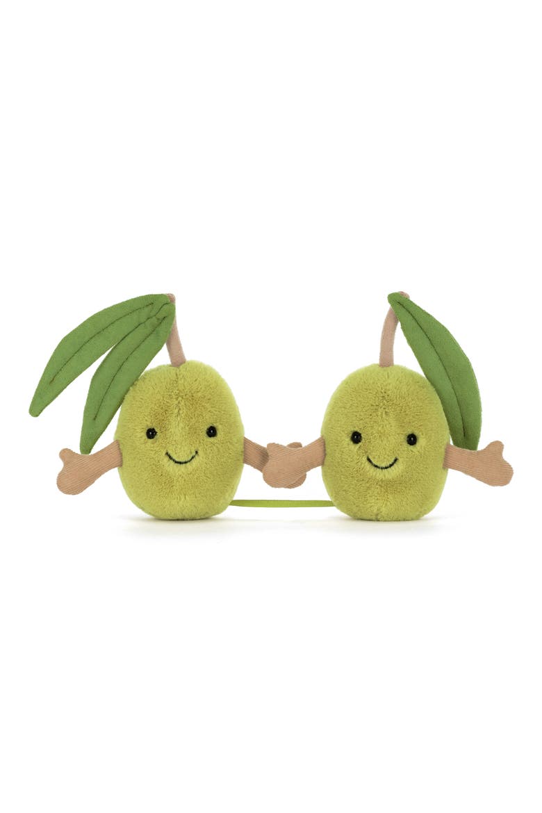 Amuseables Pair of Olives Plushie, Main, color, GREEN