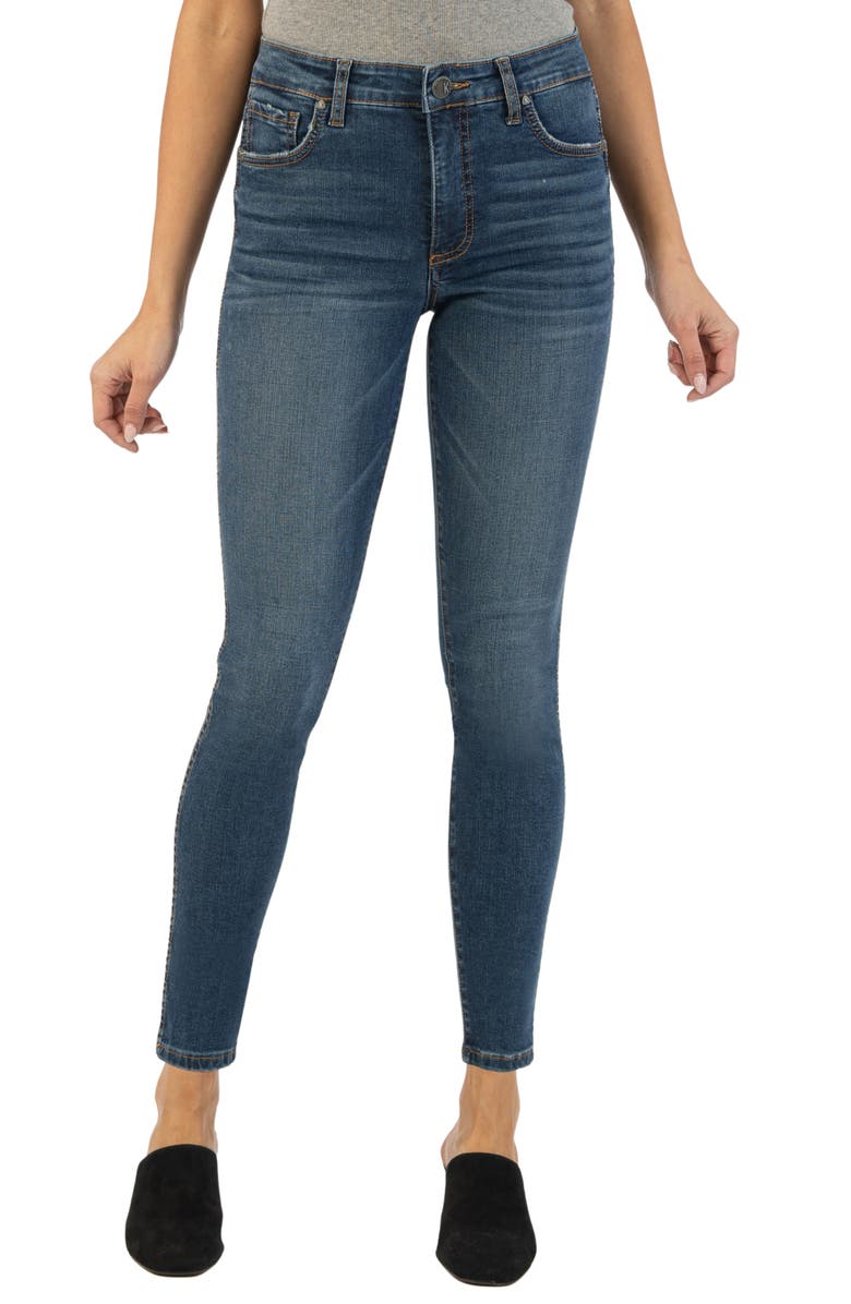 KUT from the Kloth Connie Fab Ab High Waist Ankle Skinny Jeans, Main, color, 