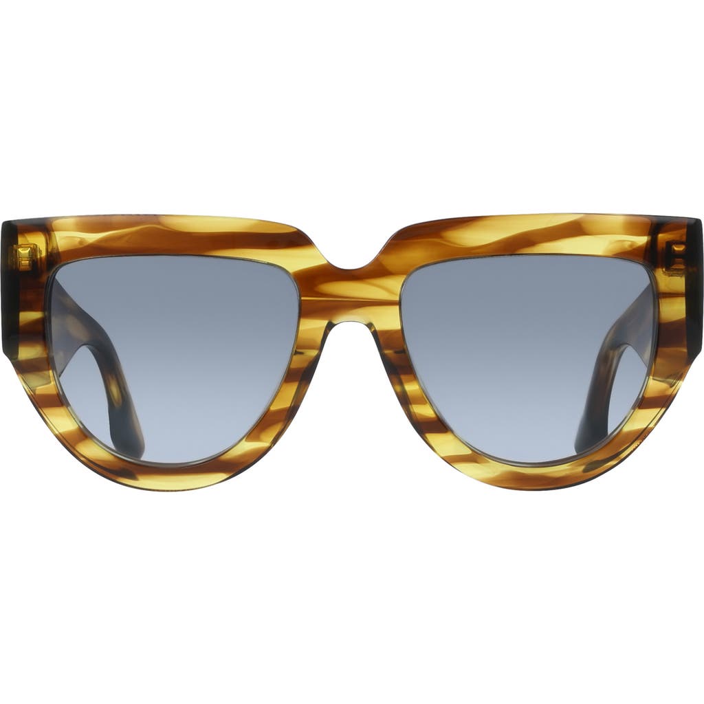 Victoria Beckham 53mm Classic Logo Tea Cup Sunglasses In Brown