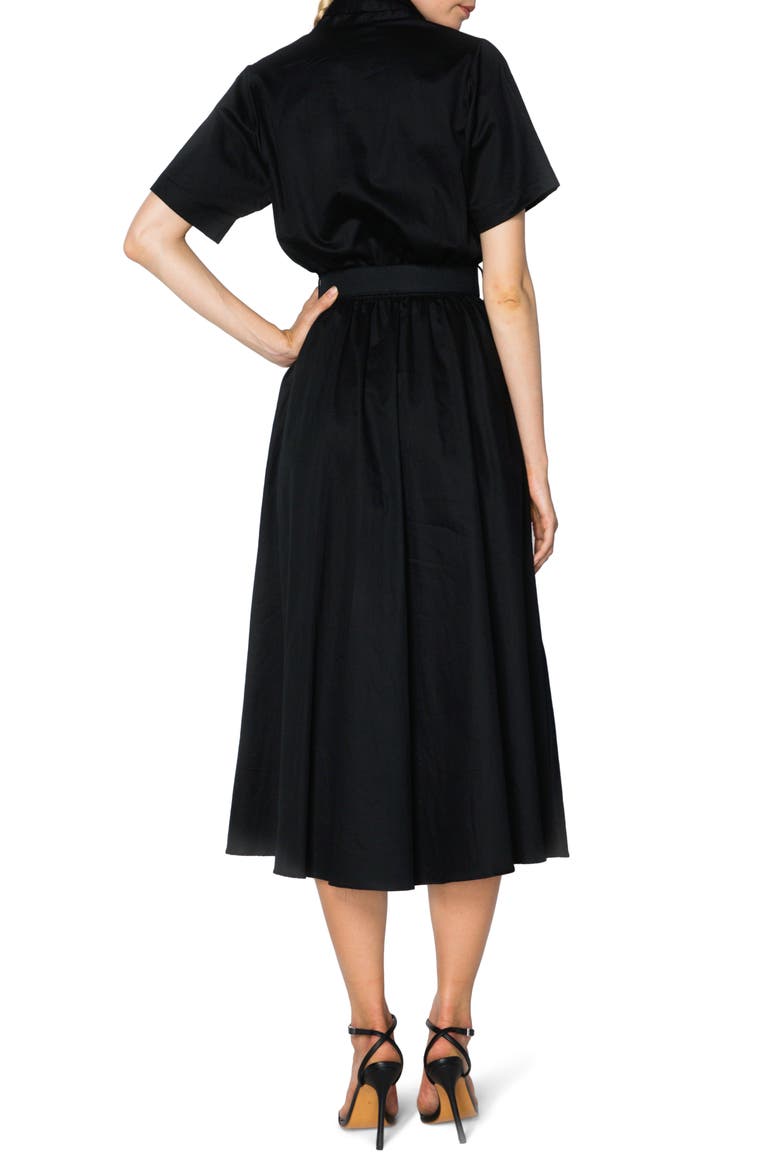 Freedom Plunge Lace Trim Midi Dress, Alternate, color, FREEDOM