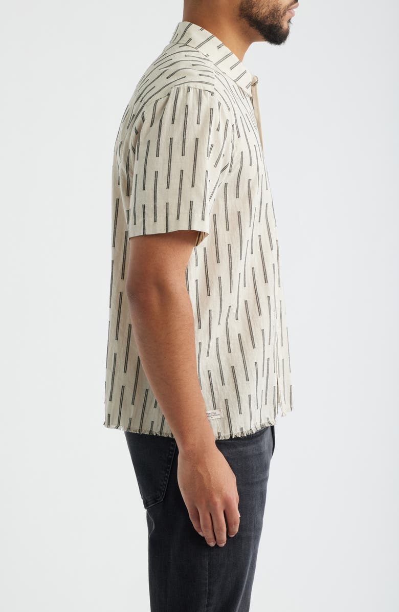 Percival Nancy Short Sleeve Button-Up Shirt, Alternate, color, Ecru