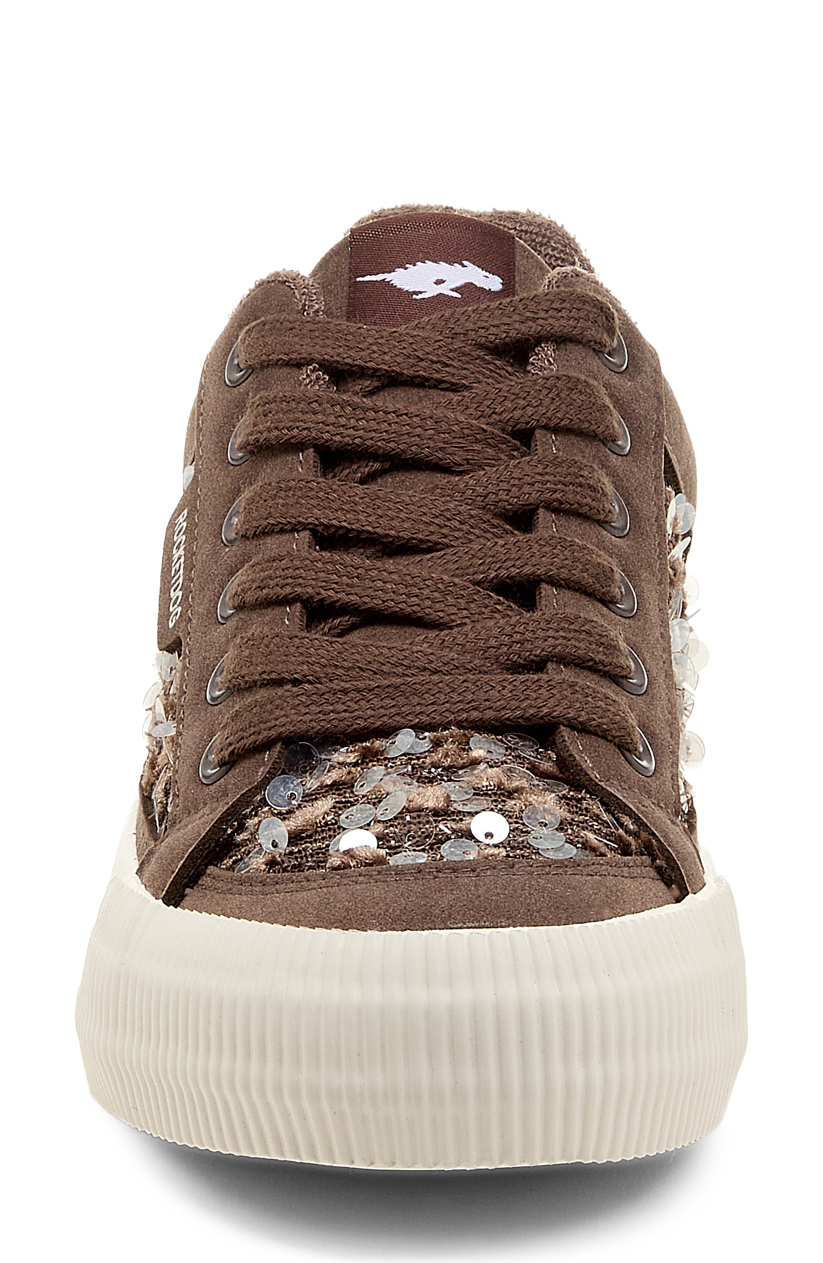 Cheery Fancy Wells Sequined Platform Sneaker, Alternate, color, BROWN
