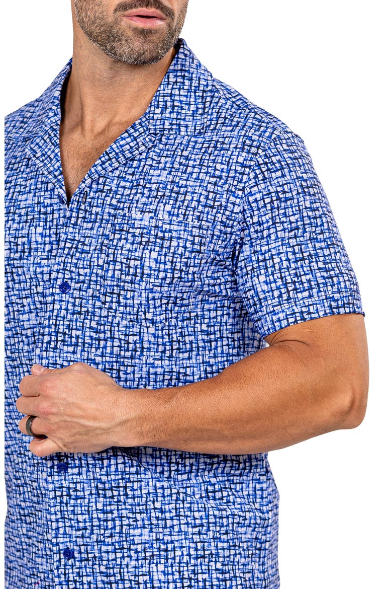 Marthy Blue Camp Shirt, Alternate, color, BLUE