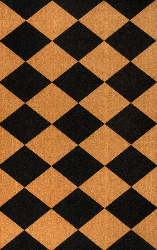 Jonathan Y Peater Classic Casual Commerical Natural Coir Mat Indoor/outdoor In Black