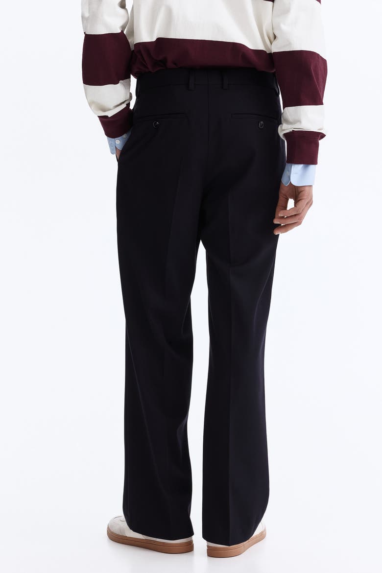 Relaxed Fit Wool-blend Tailored Trousers, Alternate, color, Navy blue