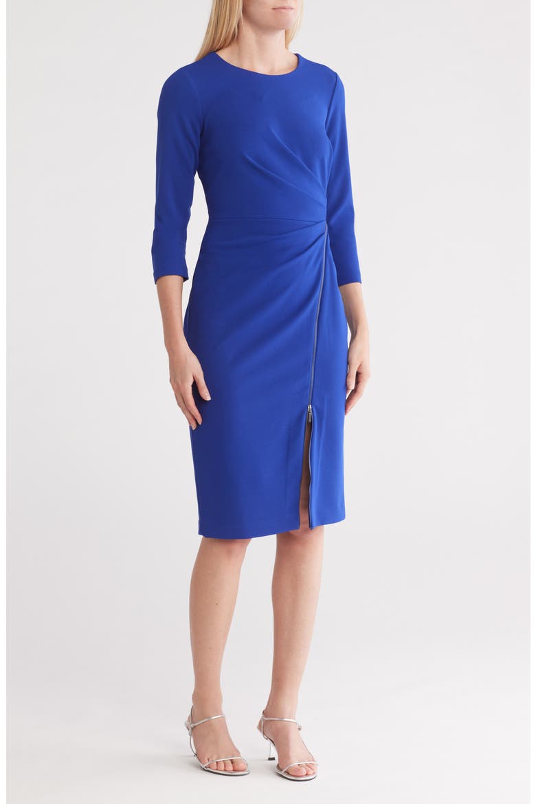 Zip Sheath Dress, Main, color, ULTRAMARIN