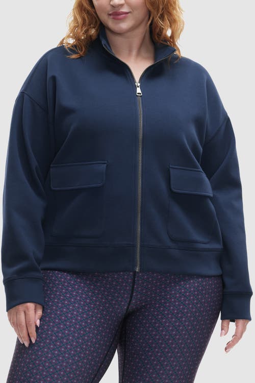 Peloton Tech Double Knit Full Zip In Deep Navy