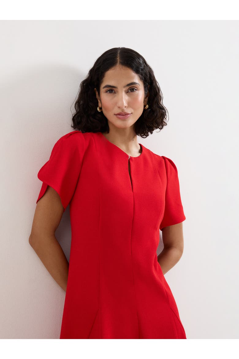 Elia Fit-Flare Mini Dress, Alternate, color, Red