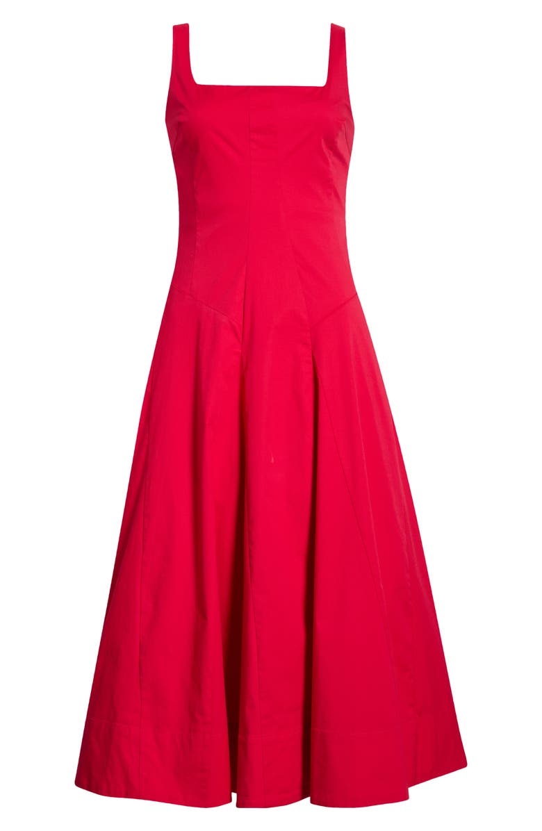 STAUD Willow A-Line Dress, Alternate, color, Cherry