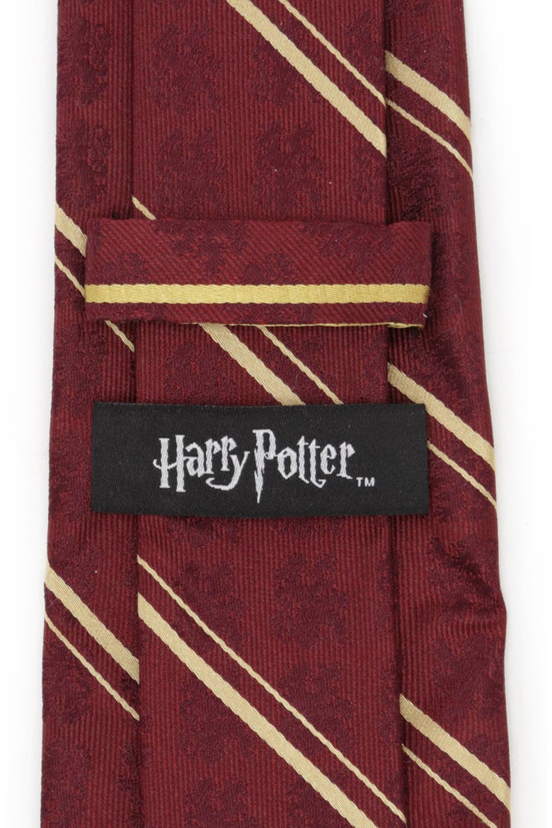 Harry Potter Gryffindor Stripe Silk Tie, Alternate, color, MAROON