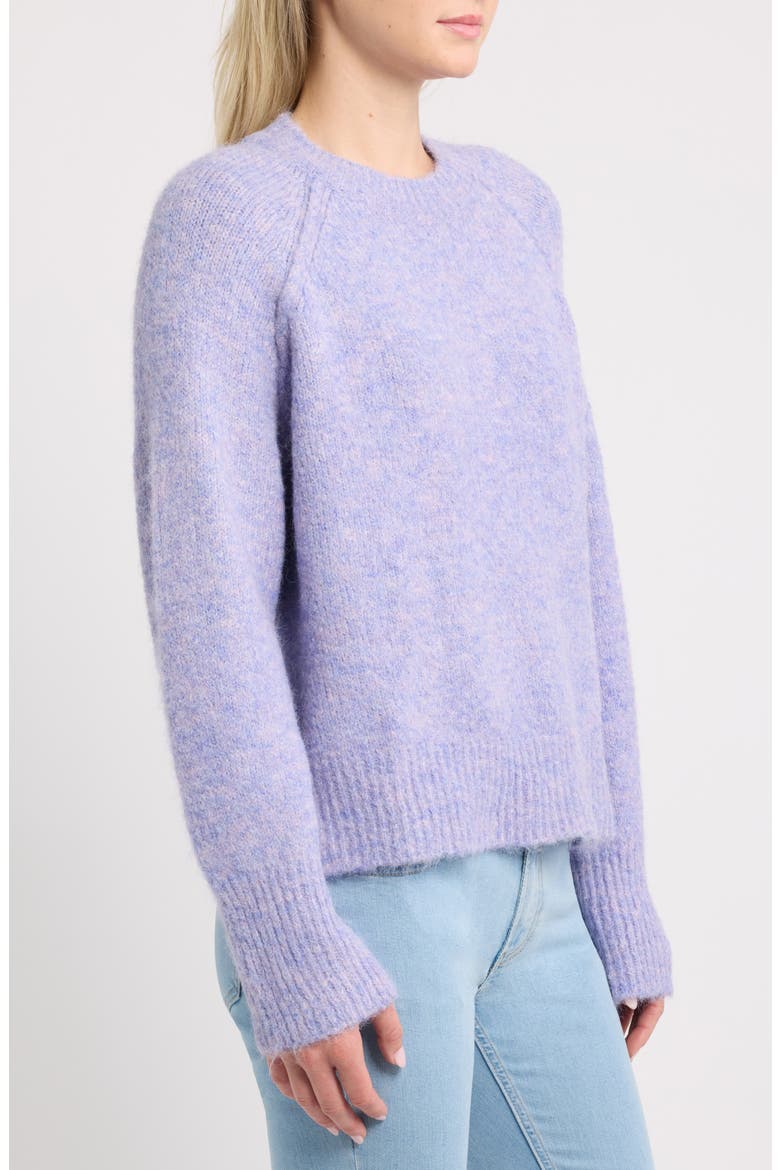 Crewneck Mélange Sweater, Alternate, color, LILAC