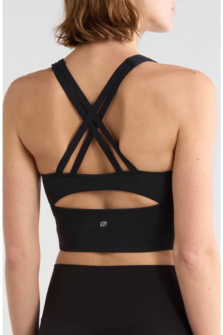 Rosalind Medium Impact Sports Bra, Alternate, color, BLACK