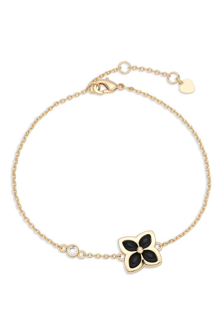 Carmen Butterfly Chain Bracelet, Main, color, BLACK