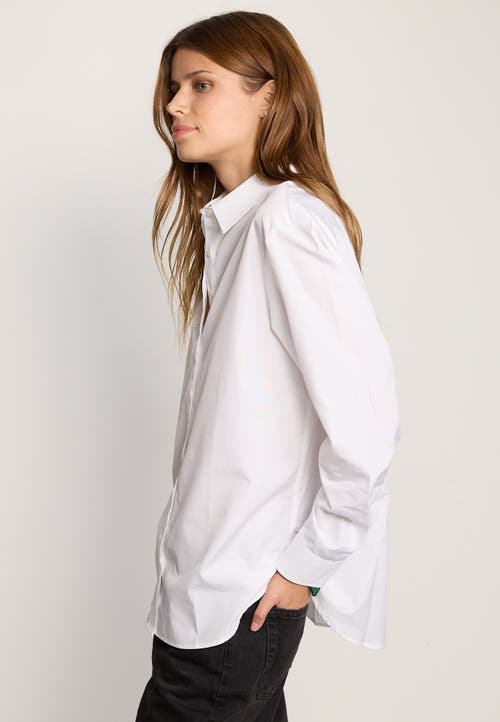 The Shirt By Rochelle Behrens The Boyfriend Shirt In White