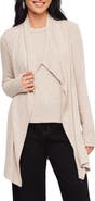 Karen Kane Ribbed Drape Front Cardigan