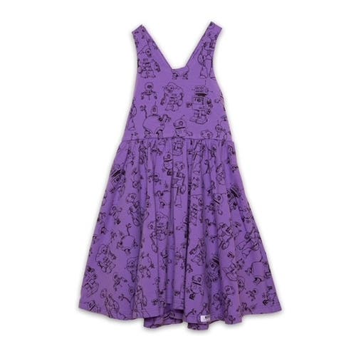 Worthy Threads Girls Cross Back Dress In Robots