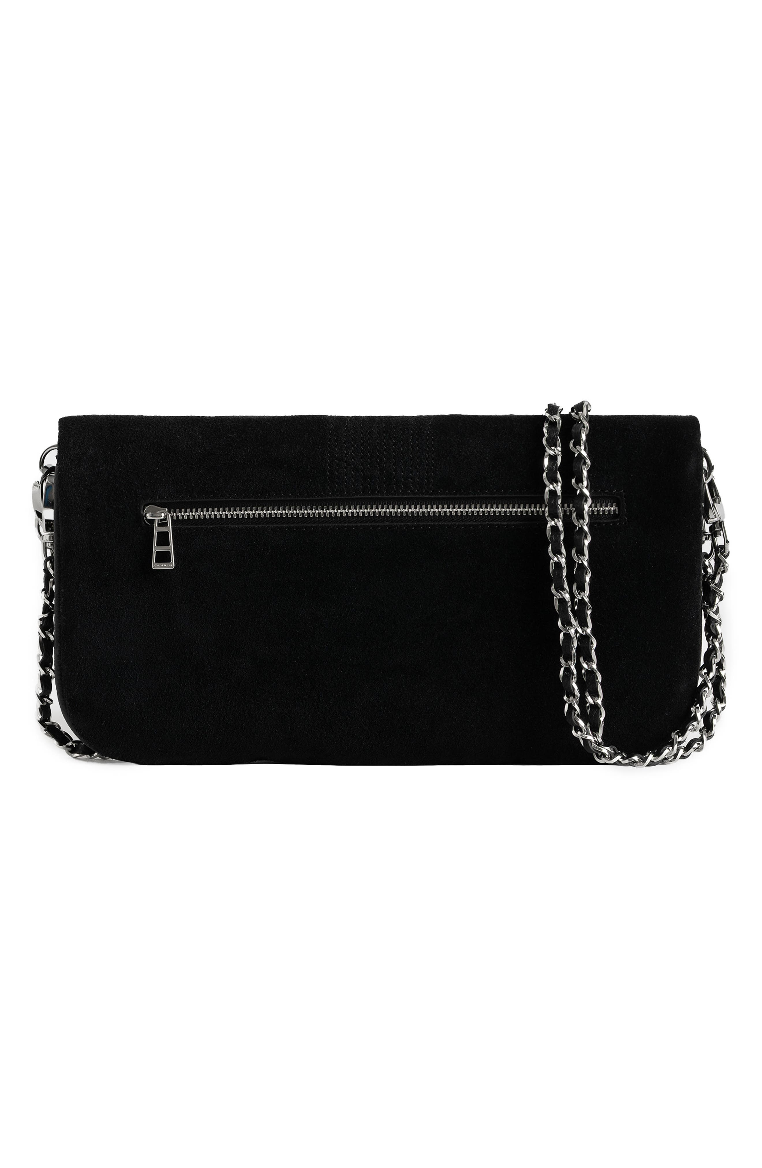 Rock Western Leather Crossbody Bag, Alternate, color, BLACK