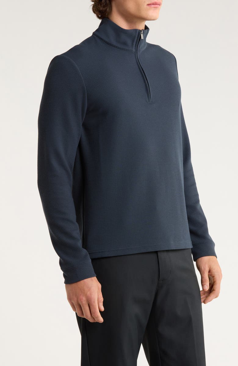 Free Fly Waffle Quarter Zip Pullover, Alternate, color, Deep Navy