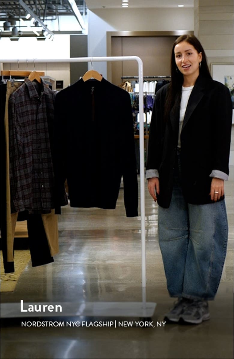 Baron Half Zip Wool Blend Sweater, sales video thumbnail