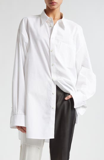 Oversize Poplin Button-Up Shirt