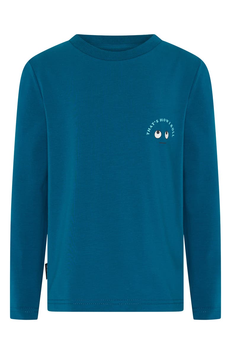 TINY TRIBE Kids' How I Roll Long Sleeve Graphic T-Shirt, Main, color, Blue