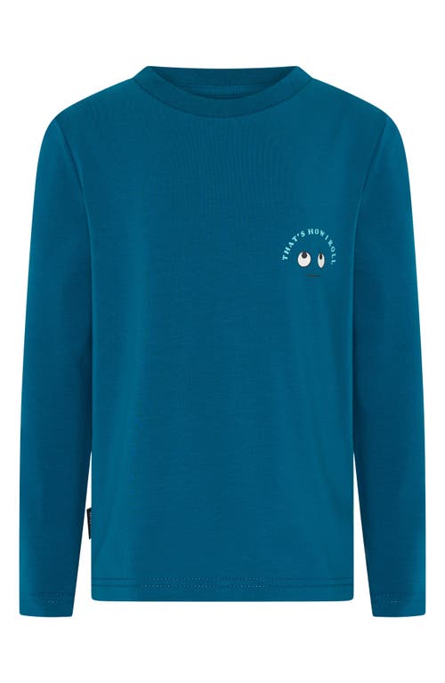 TINY TRIBE Kids' How I Roll Long Sleeve Graphic T-Shirt in Blue 