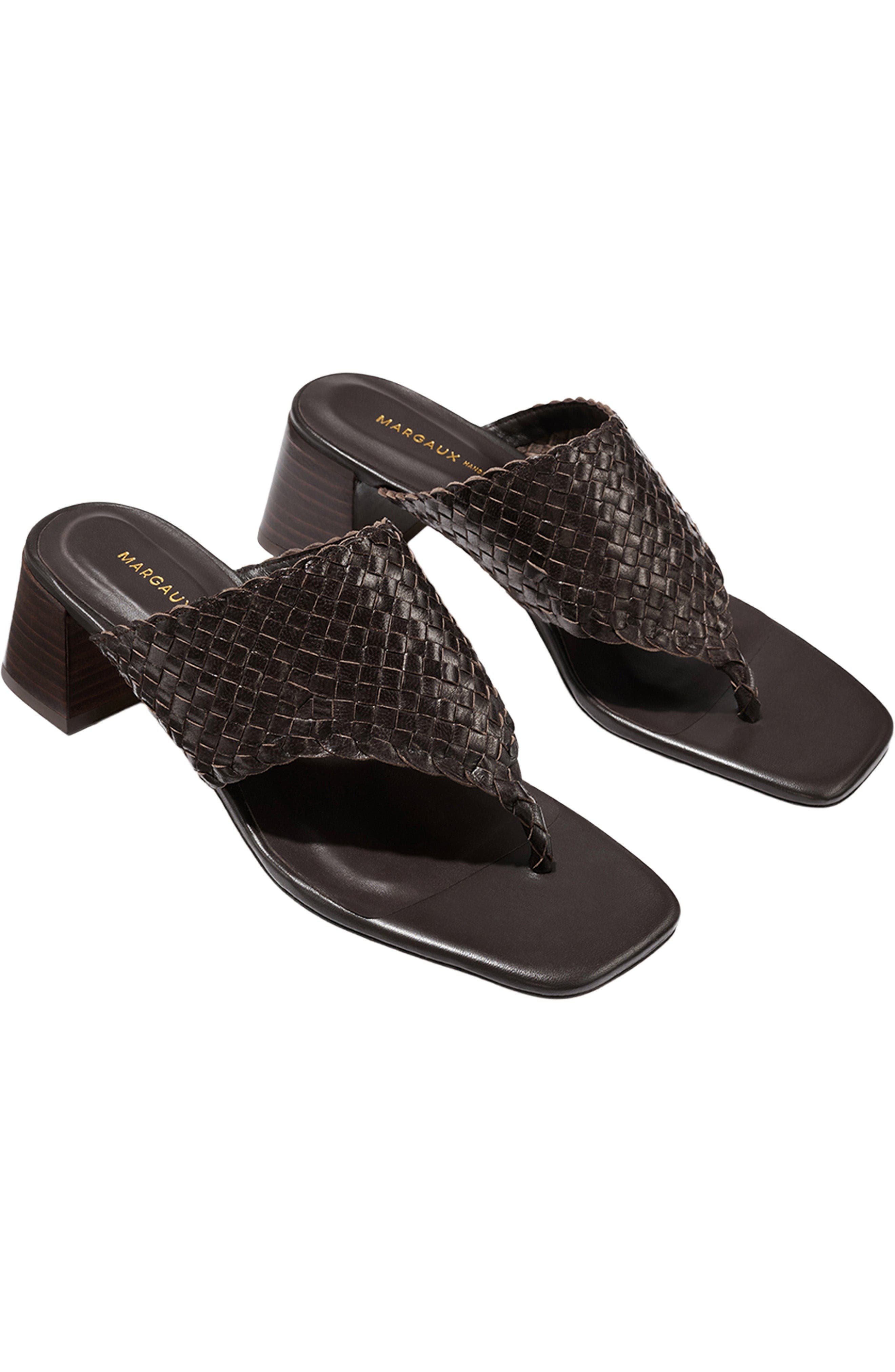 MARGAUX The Woven Deia 50 Sandal, Alternate, color, Espresso Leather