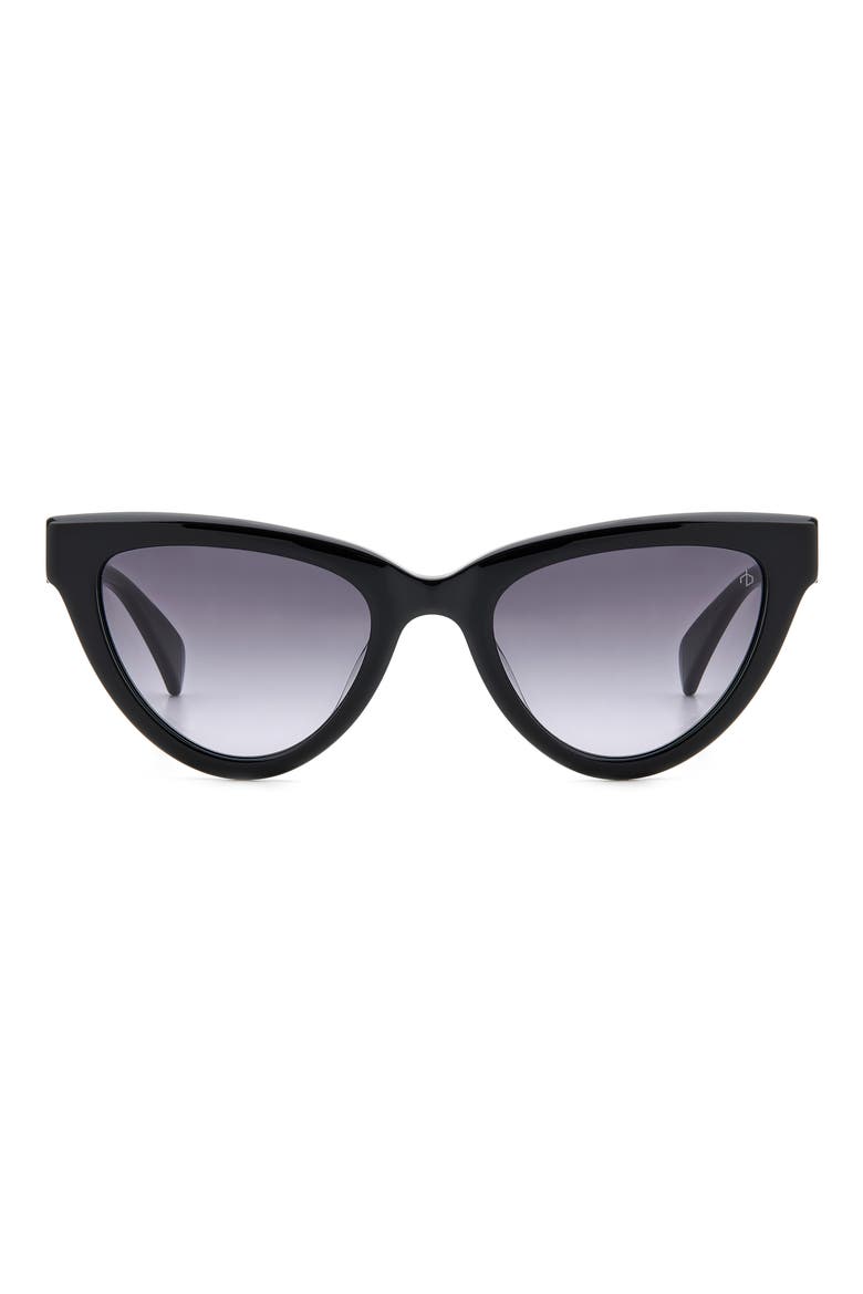52mm Cat Eye Sunglasses, Main, color, BLACK/ GREY SHADED
