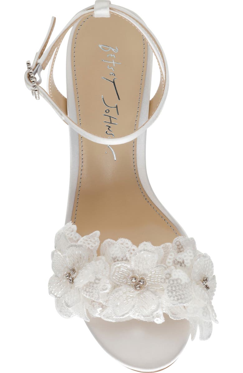 Betsey Johnson Cali Ankle Strap Sandal, Alternate, color, Ivory