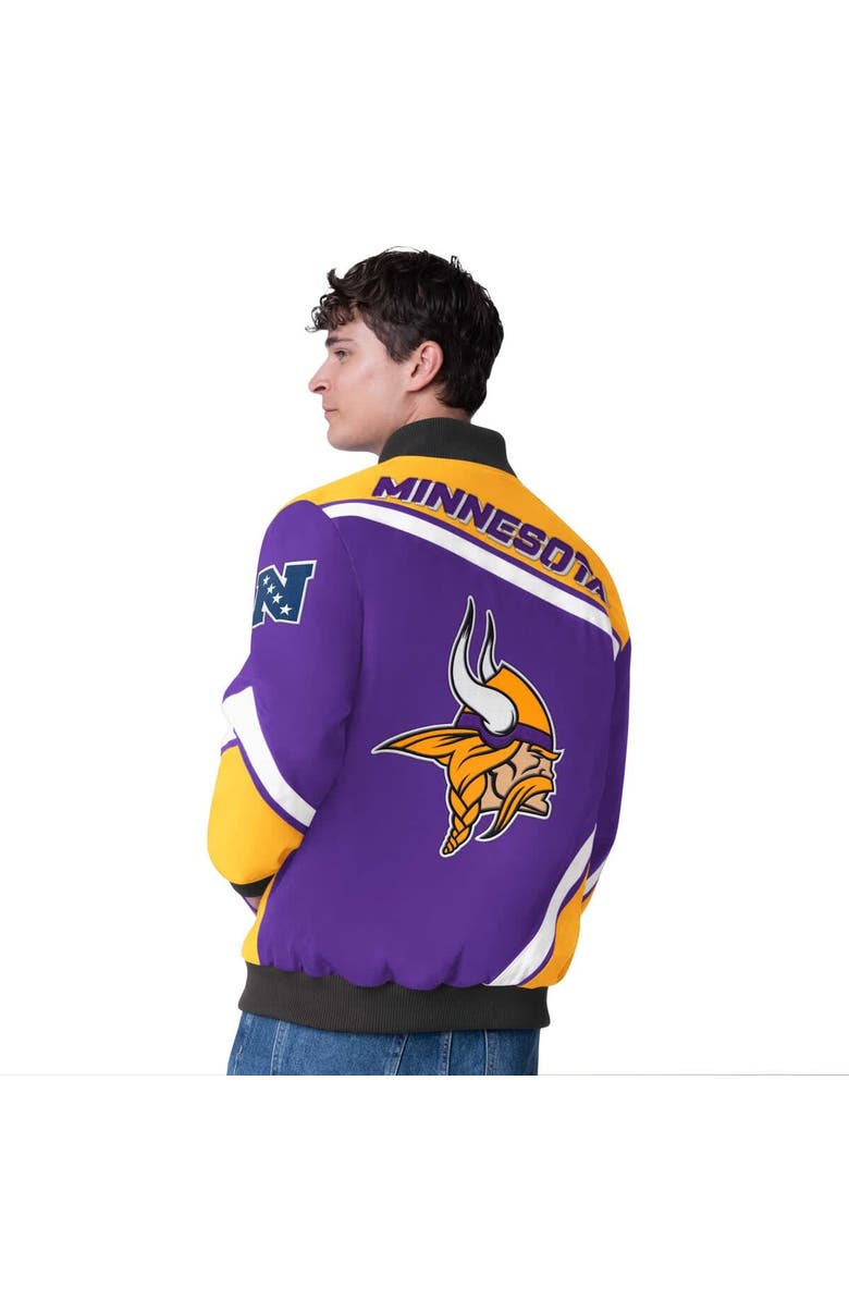 G-III Extreme Men's G-III Extreme Purple Minnesota Vikings Maximum Racing Full-Snap Jacket, Alternate, color, Purple