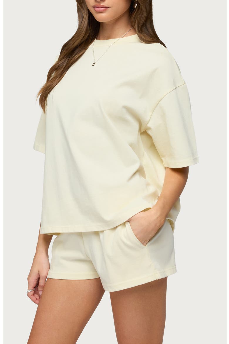 Cecilia Oversize Cotton T-Shirt, Alternate, color, LIGHT-YELLOW