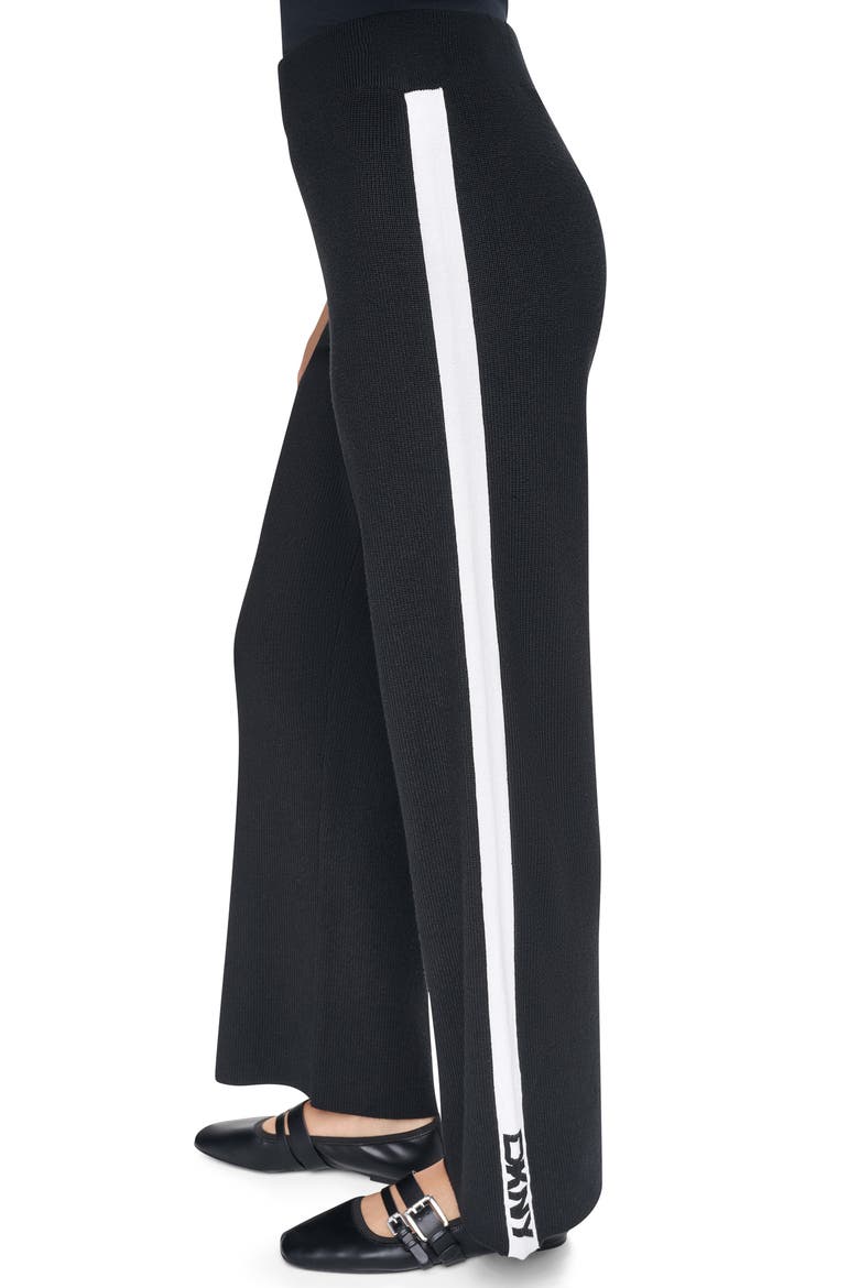 Logo Stripe Sweater Pants, Alternate, color, BLACK/ IVY