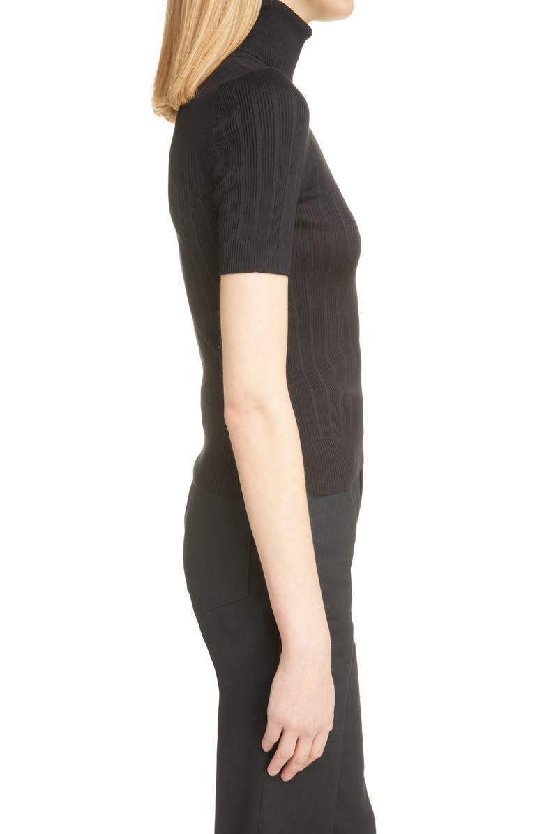 Yves Saint Laurent Silk Rib Turtleneck Sweater, Alternate, color, 